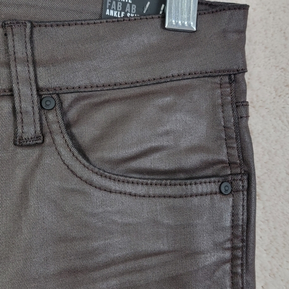 Kut from the Kloth Chocolate High Rise Faux Leather Coated Connie Ankle Sz 8 NEW - Picture 8 of 16